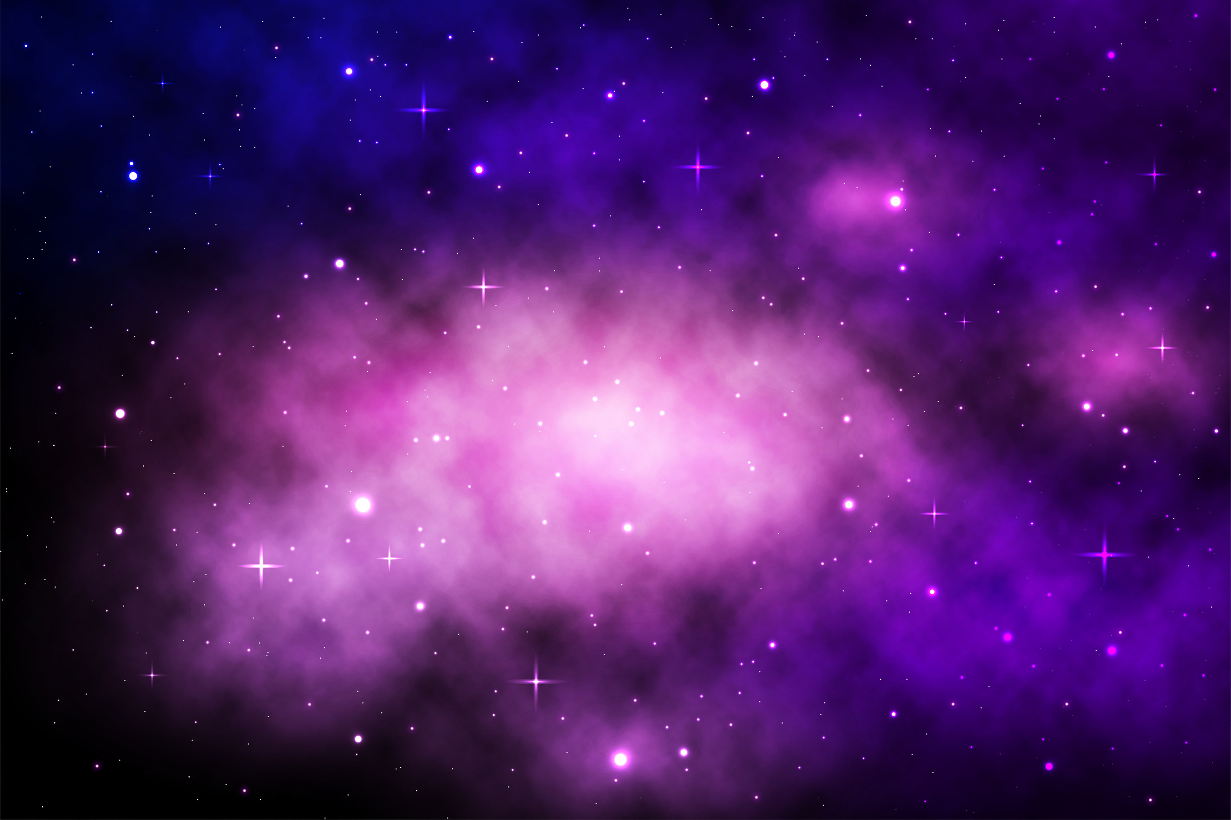 Space or Galaxy Background with Shining Stars and Nebula